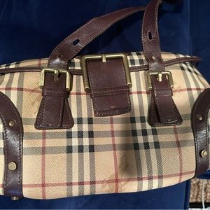 Vintage Burberry Haymarket Toblerone bag